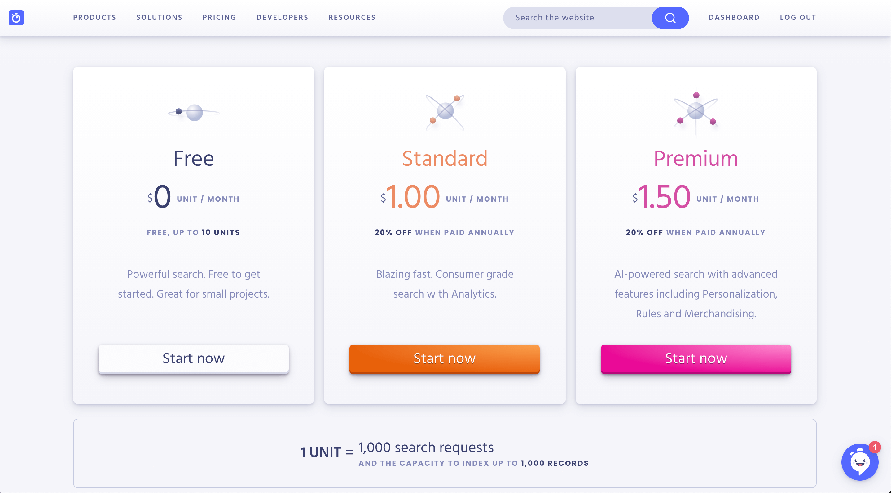 Algolia official website product price