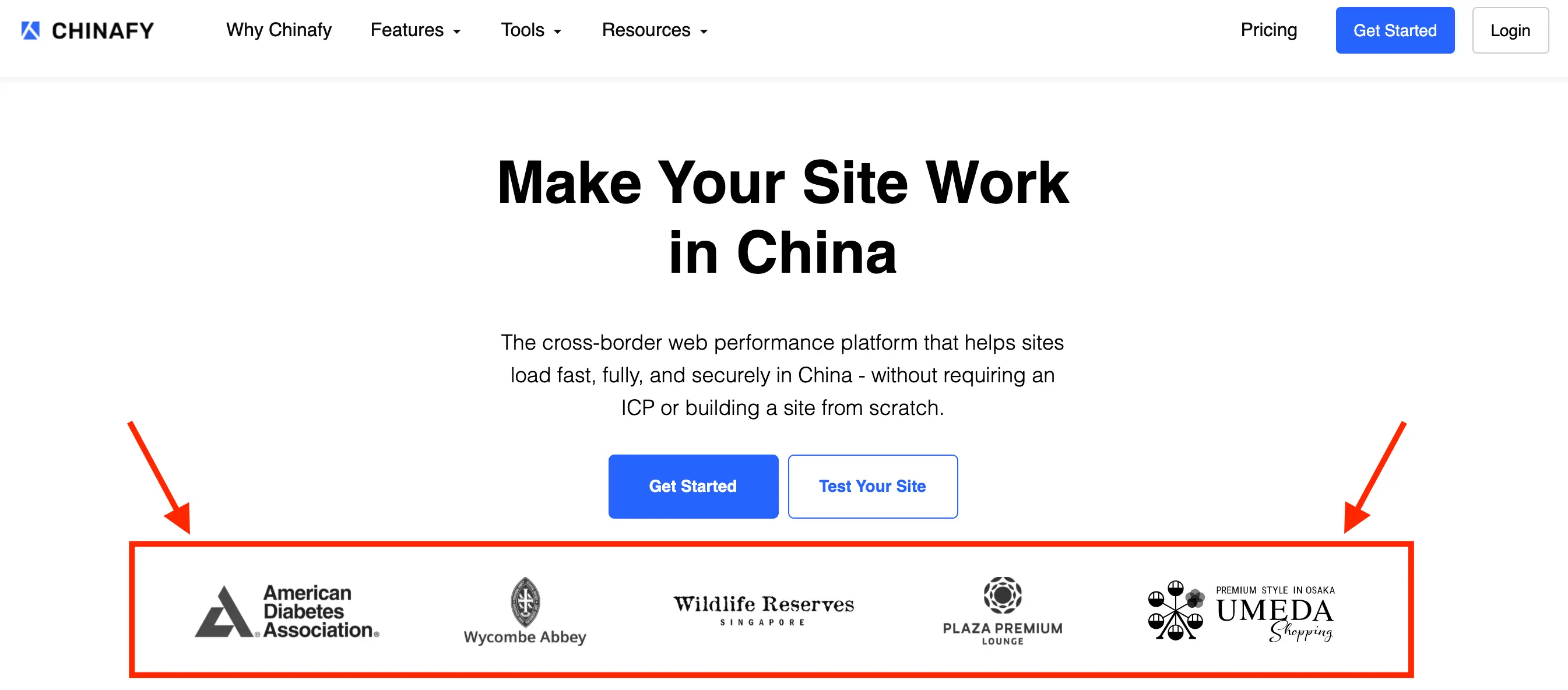 Businesses using Chinafy to power their websites in mainland China
