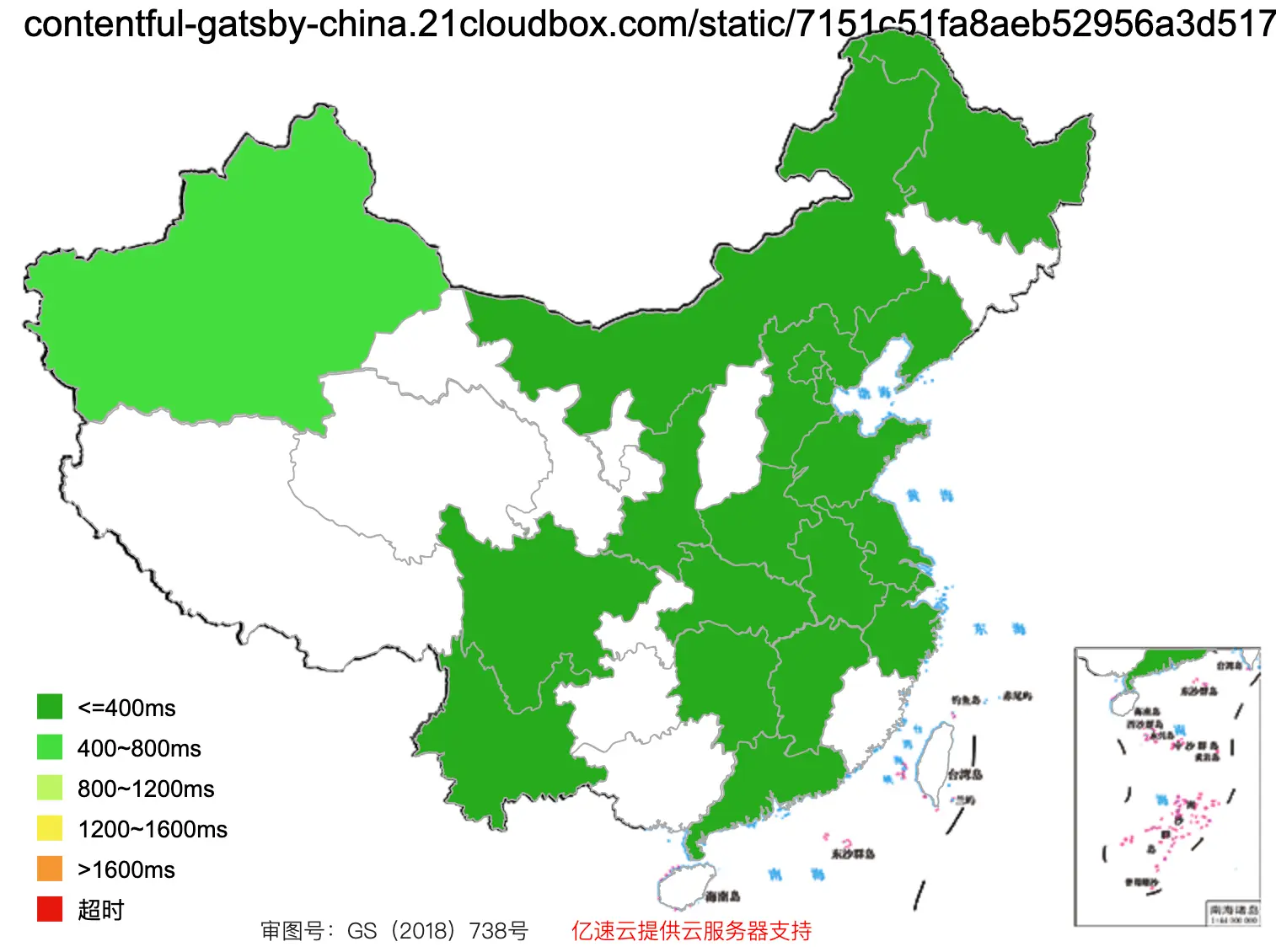 Speed boost Contentful with 21YunBox in China (Before vs After)