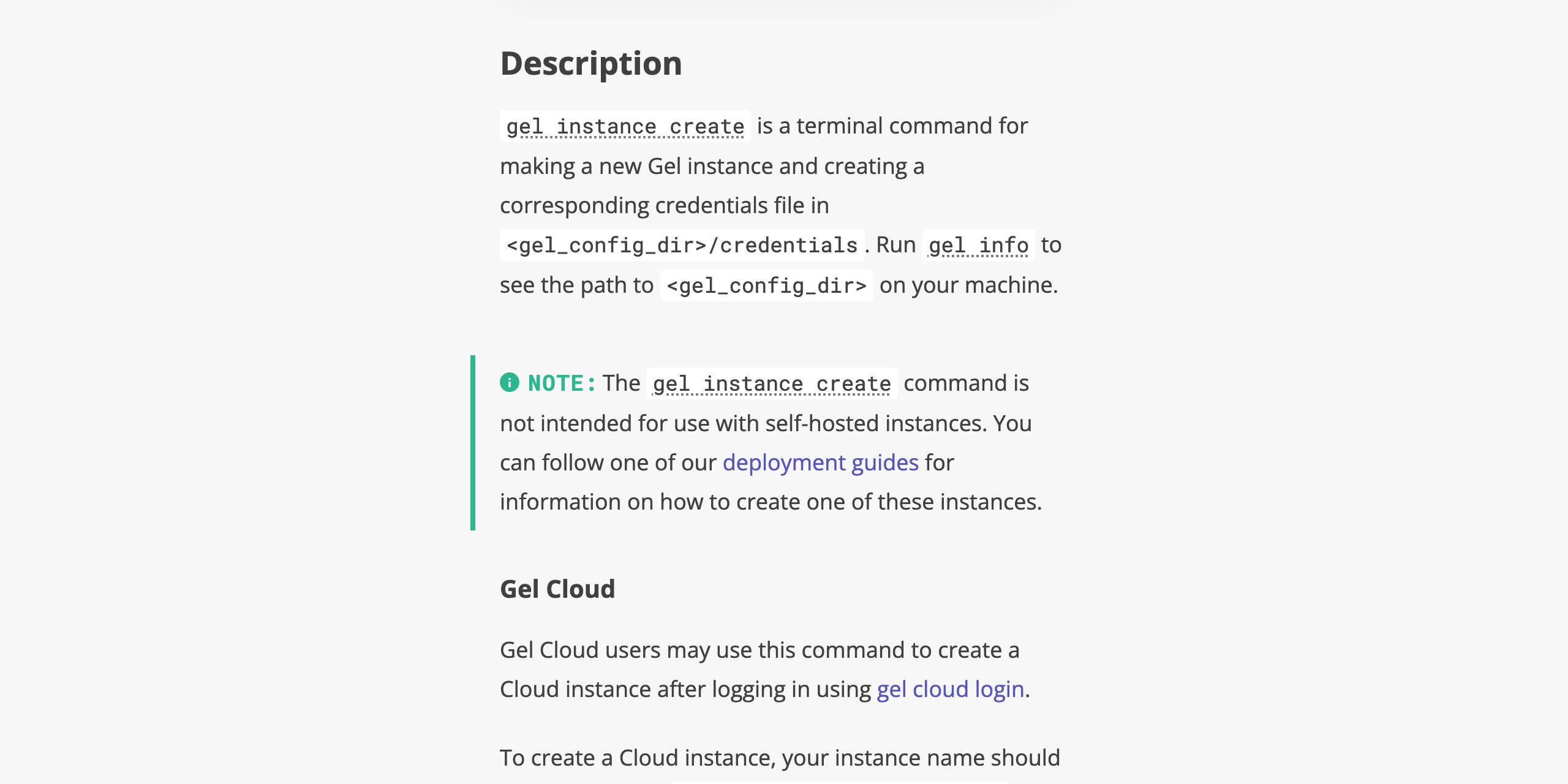 Gel（EdgeDB）の gel instance create コマンドの --region オプションのCLIリファレンスのページ。選択可能なGel Cloudのリージョン値として aws-us-west-2、aws-us-east-2、aws-eu-west-1 を挙げ、中国本土のリージョンはない