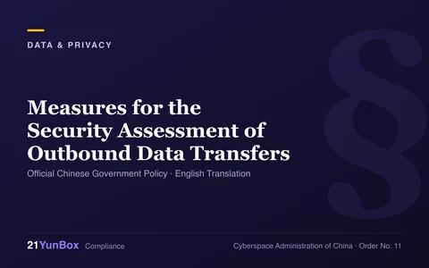 China Measures for the Security Assessment of Outbound Data Transfers thumbnail