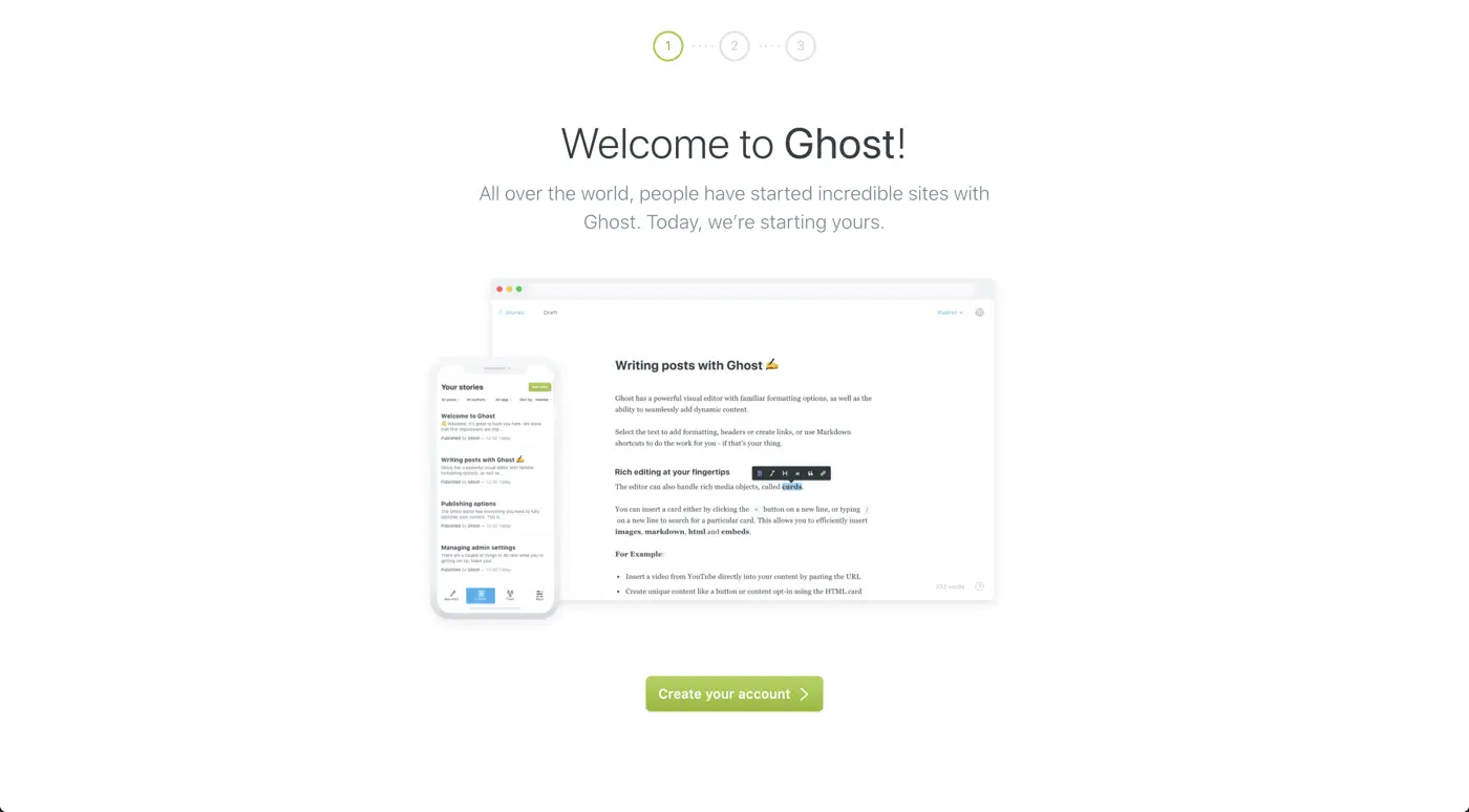 Ghost blog server deployed successfully!