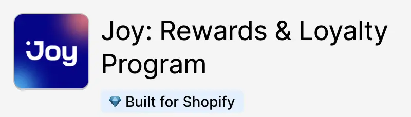 Joy: Rewards & Loyalty Program