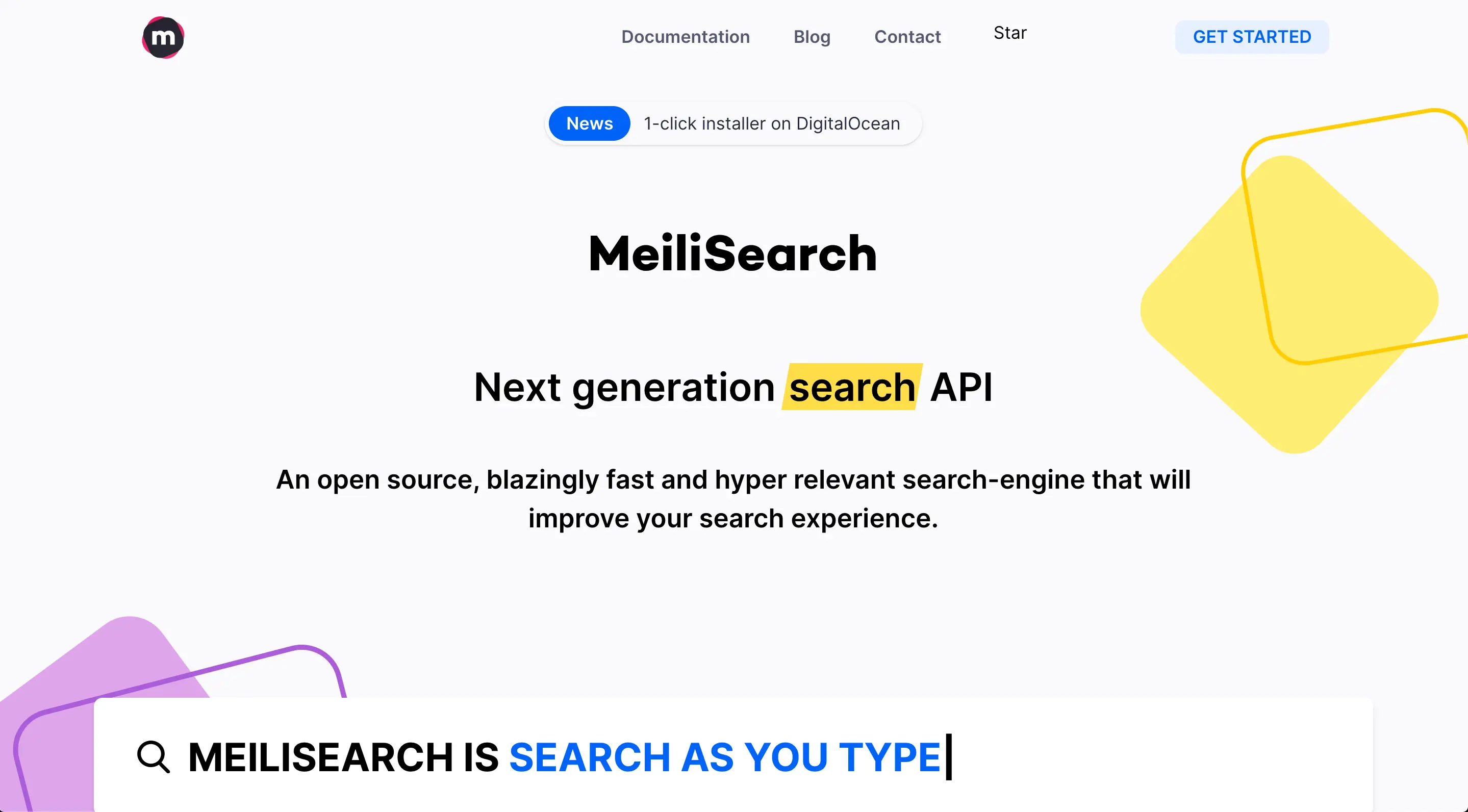 MeiliSearch Official Website