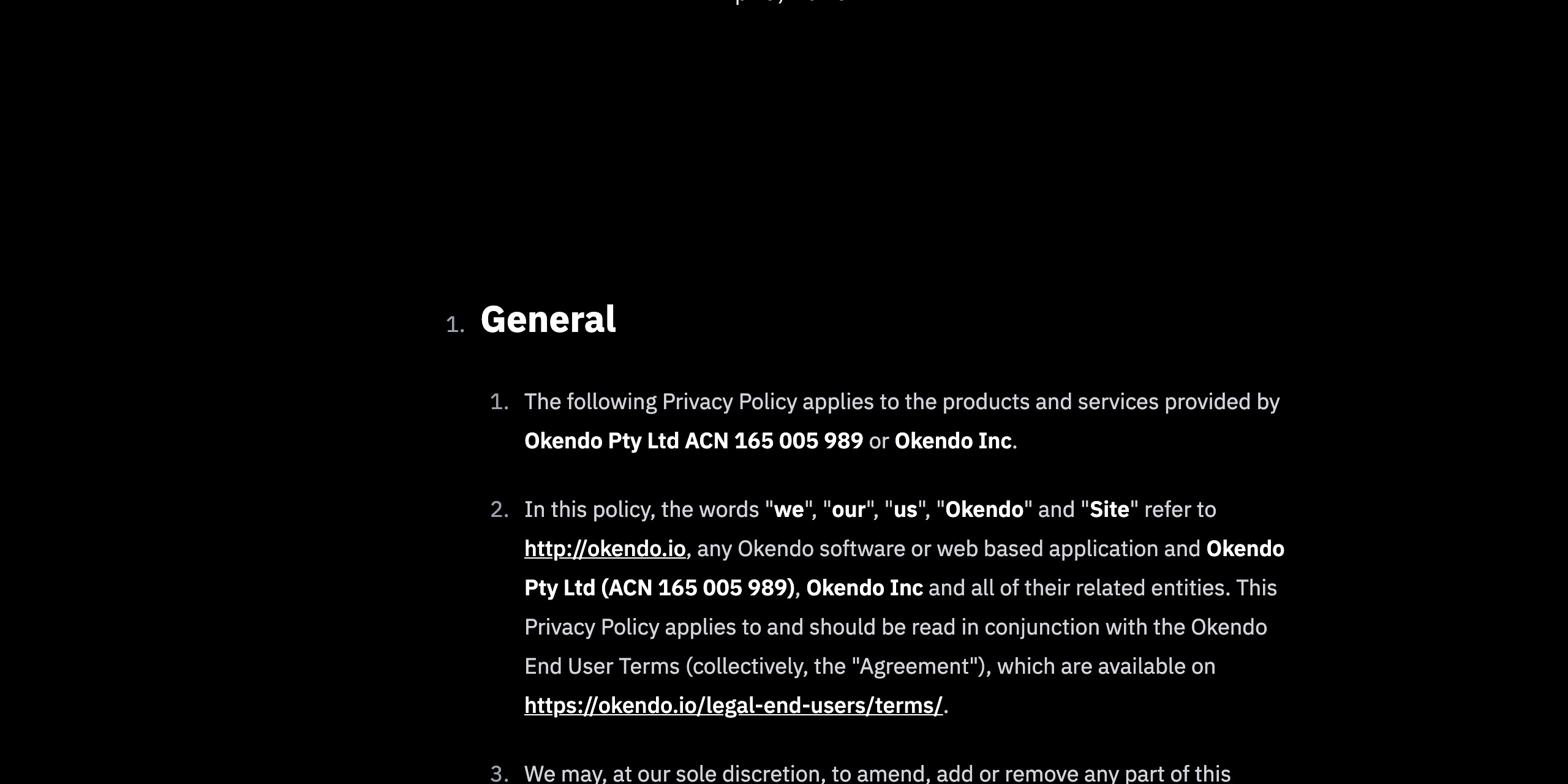 Okendo End User Privacy Policy, Cross Border Data Flows section, stating that Okendo may disclose your information to third parties who are not in your country of residence