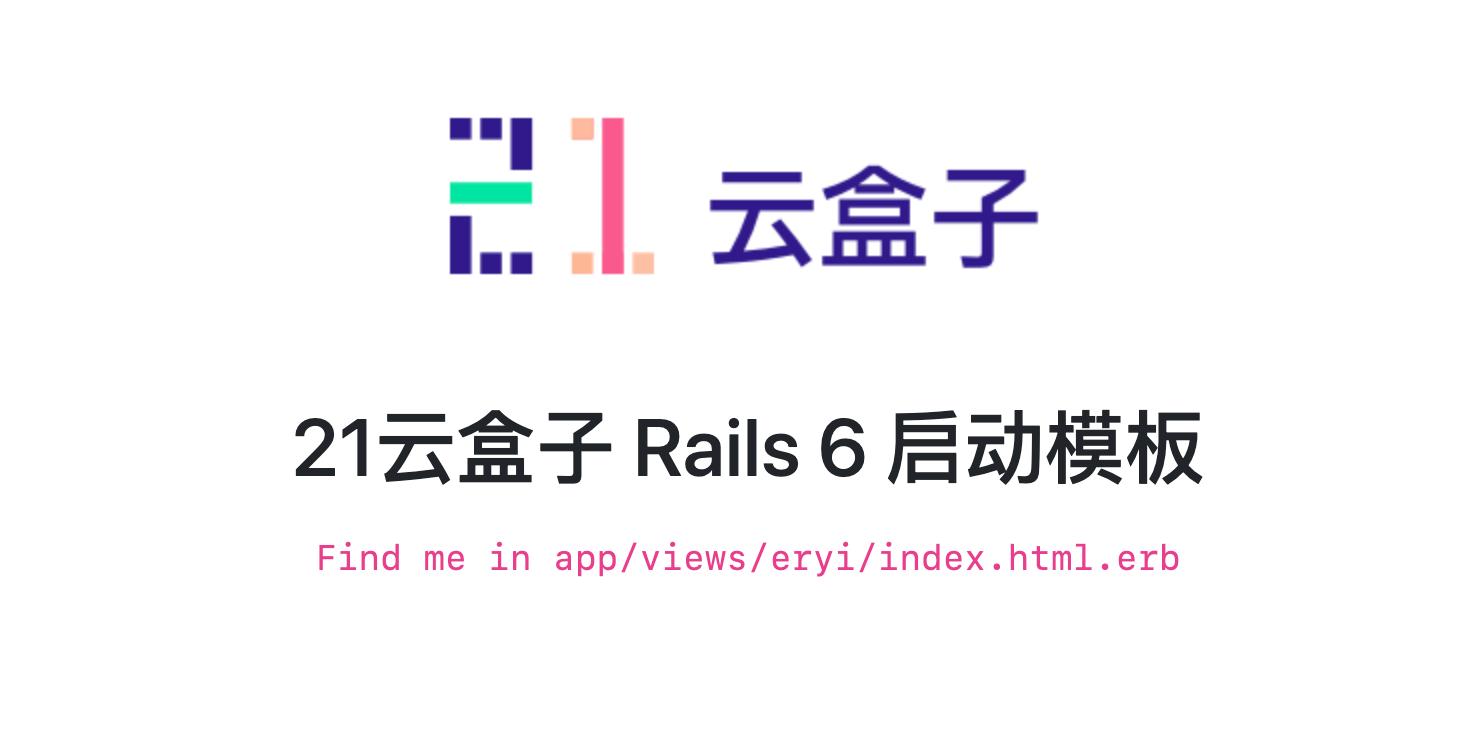  Screenshot of successful deployment of Rails startup template
